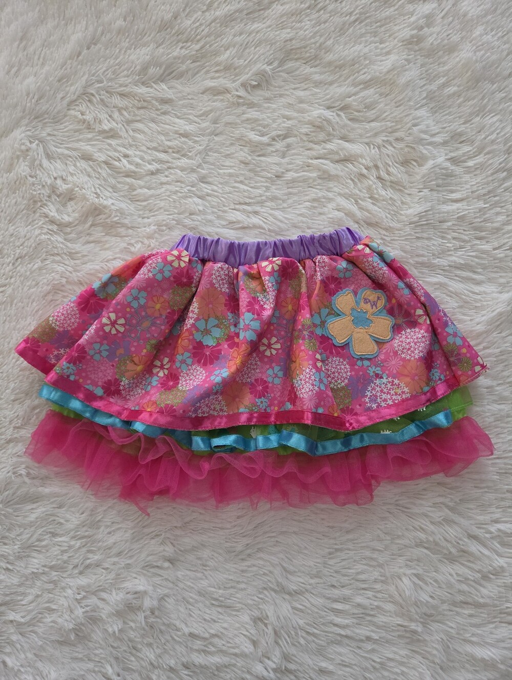 American Girl Wellie Wishers Willa Tutu Skirt, Size 4-6x With Matching Headband - Picture 4 of 9